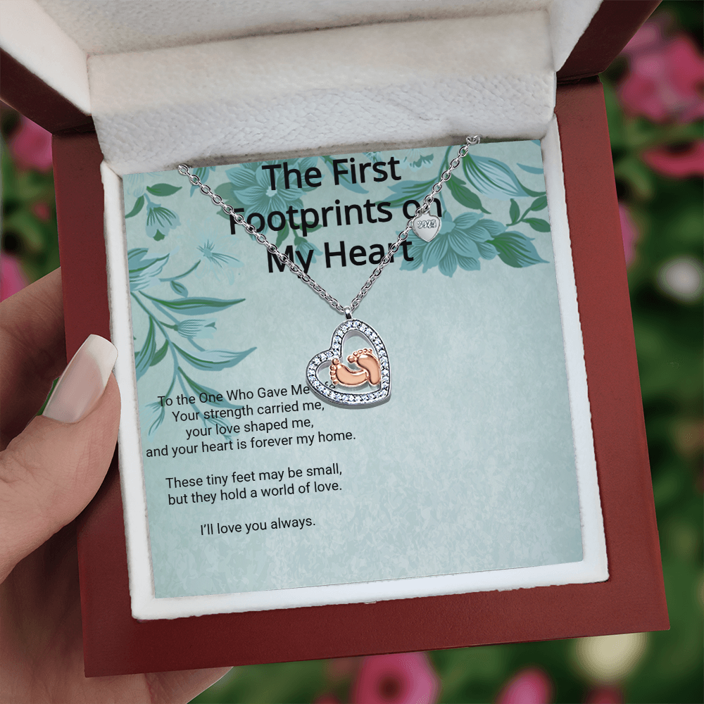 Baby Feet Necklace | New Mom Gift & Sentimental Jewelry | Bohemian Garden Goddess