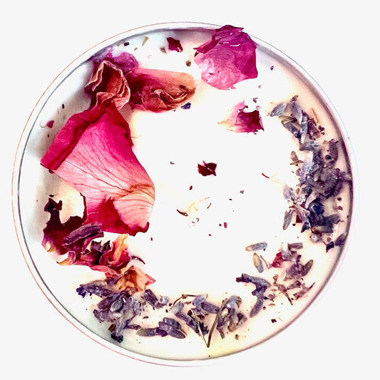 Rosewater & Lavender Candle | Aromatherapy & Meditation | Bohemian Garden Goddess